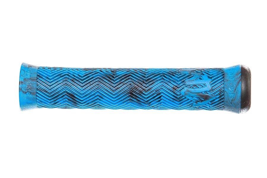 Volume team grips Flangeless BMX Handlebar Grips black and blue with bar ends