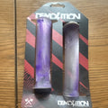 Demolition BMX Bike Handlebar Grips Pair clear and purple Swirl (2 Items)