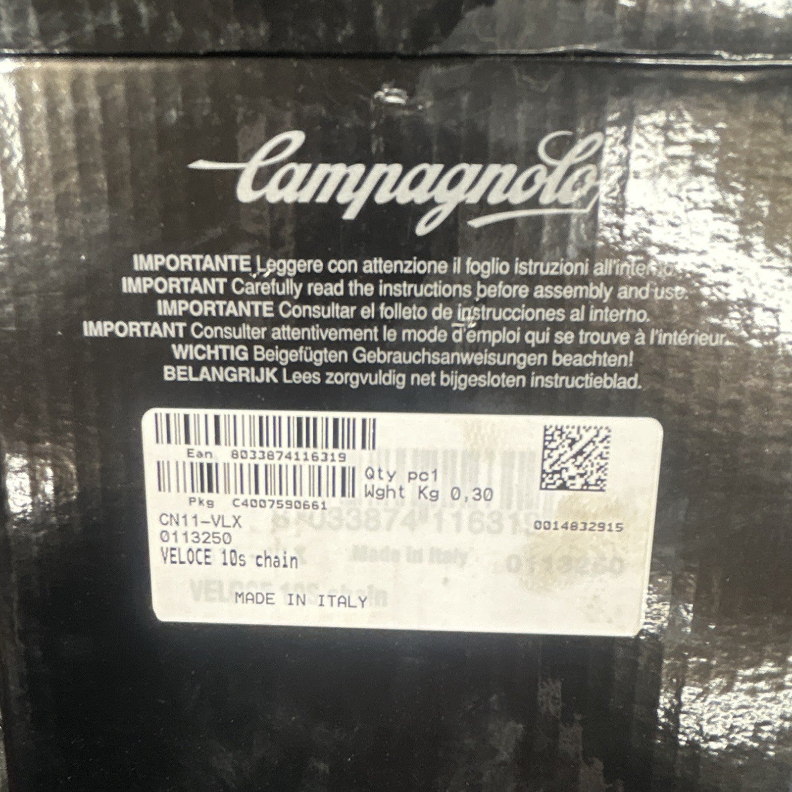 Campagnolo Veloce Bike Chain 10 Speed Road Silver Steel CN11-VLX