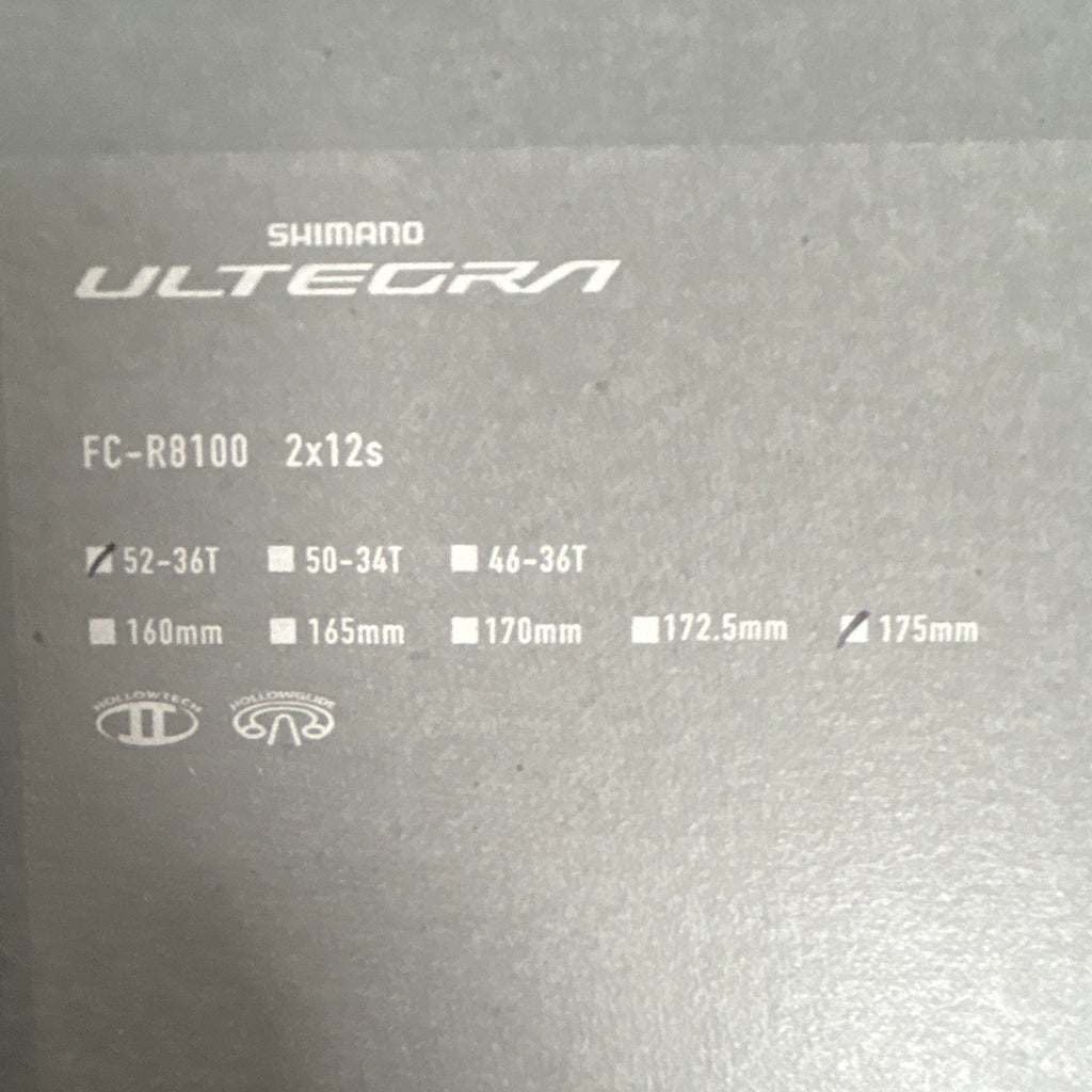 Shimano Ultegra FC-R8100 left hand Crank Arm 175mm Black Aluminium Road