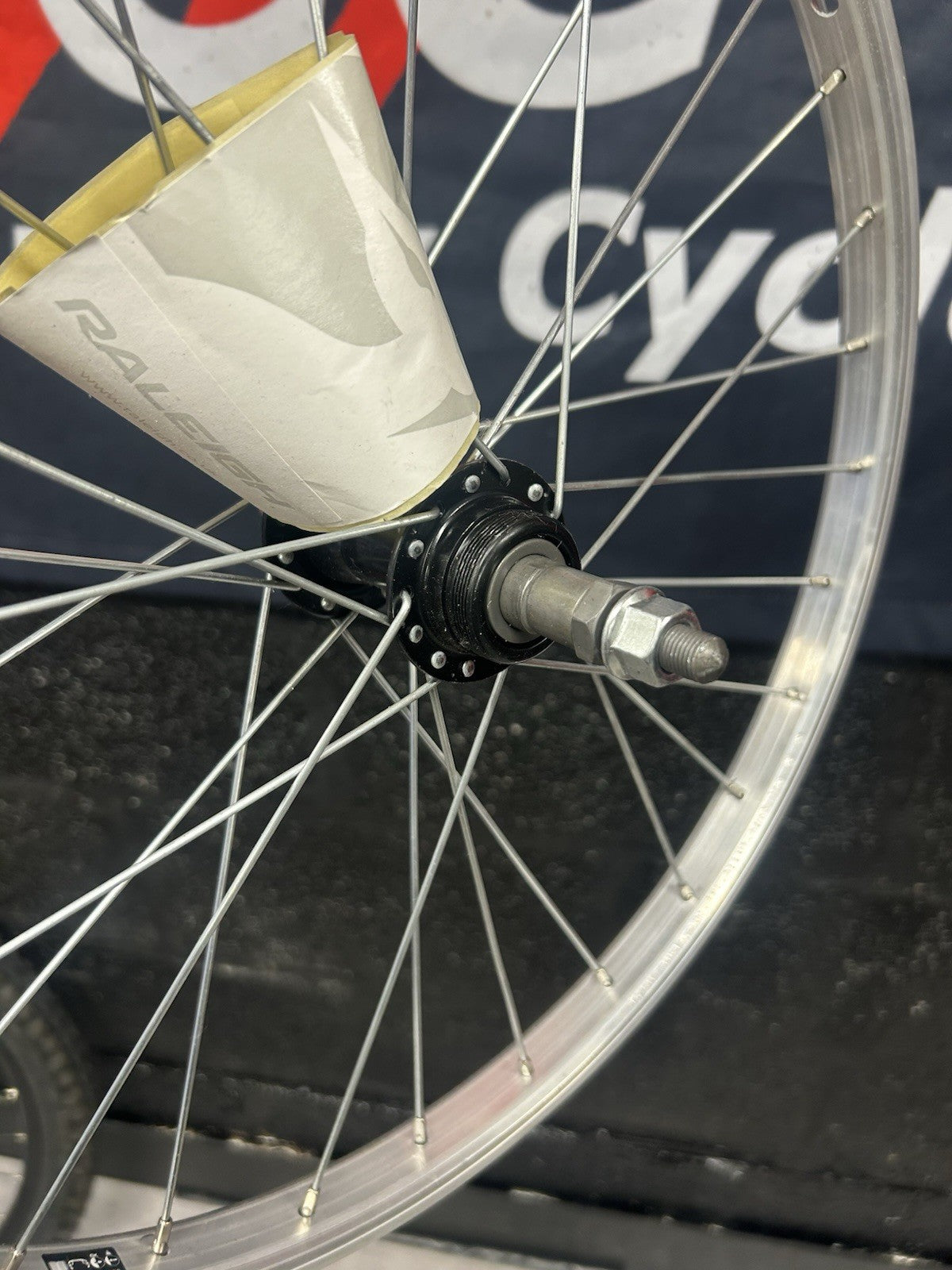 Silver Raleigh 20x1.75” Rear Bicycle Wheel Rim Brake BMX Folding And Kids Bikes
