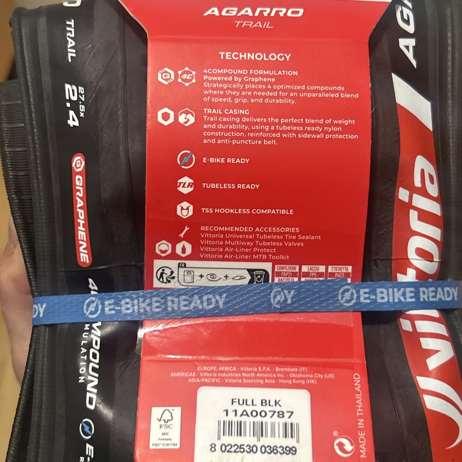 Vittoria Agarro Trail 27.5 x 2.4 (60-584) eBike, Tubeless, Trail Casing MTB Tyre