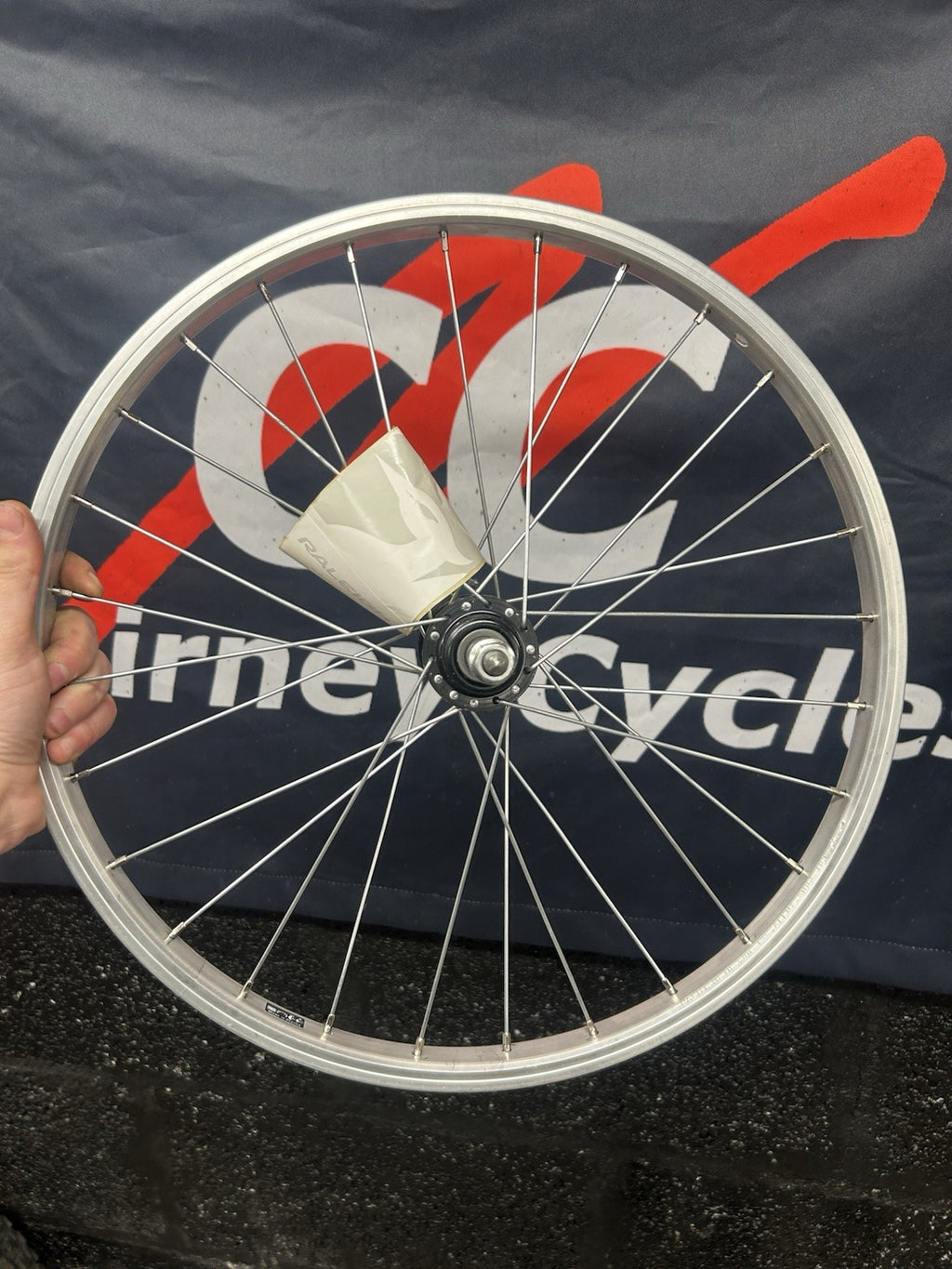 Silver Raleigh 20x1.75” Rear Bicycle Wheel Rim Brake BMX Folding And Kids Bikes