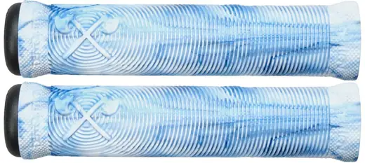 Demolition BMX Bike Handlebar Grips Pair Blue/White Swirl (2 Items)