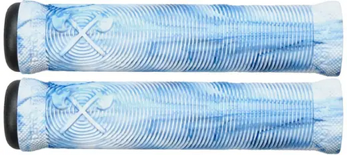 Demolition BMX Bike Handlebar Grips Pair Blue/White Swirl (2 Items)