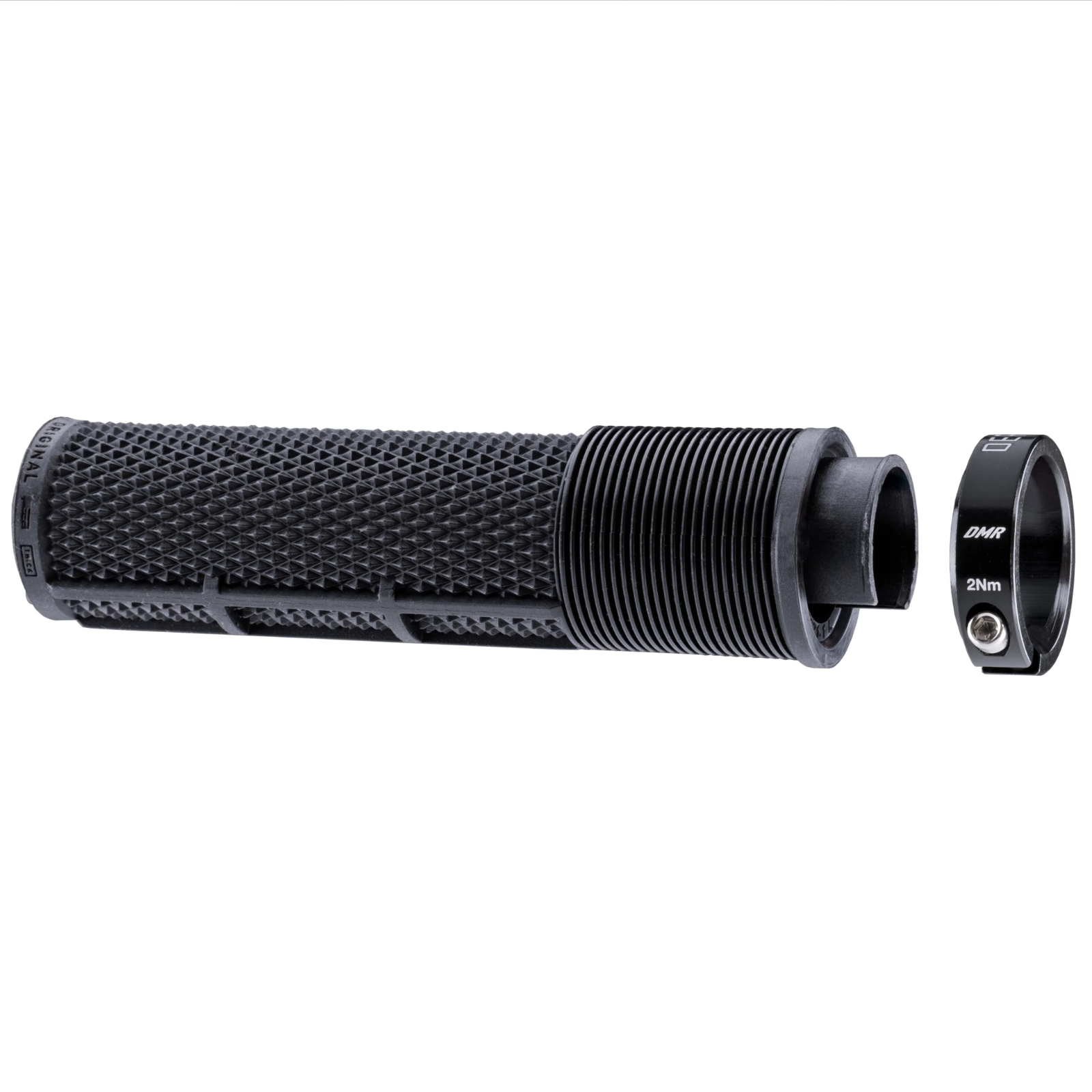 DMR Death Grip 2 MTB Handlebar Grips Black Rubber Slip-On 130mm Pair